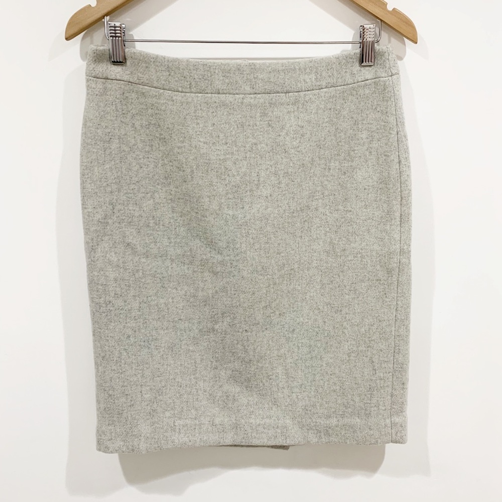J. Crew grey double serge wool blend pencil skirt - Picture 2 of 8